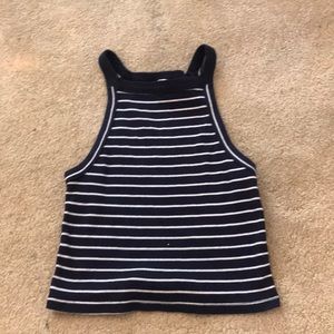 navy blue halter tank top
